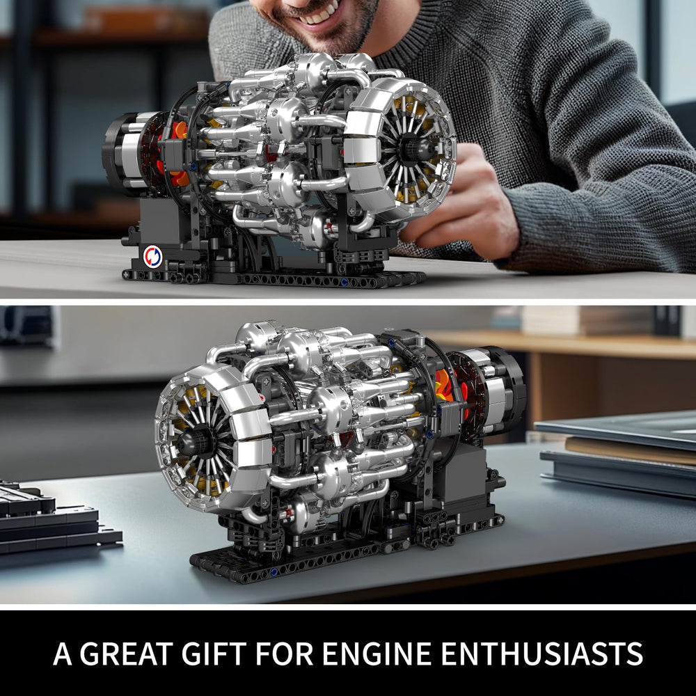 Mould King ABS material engine kit emphasizes safety, smooth surfaces, and durability.