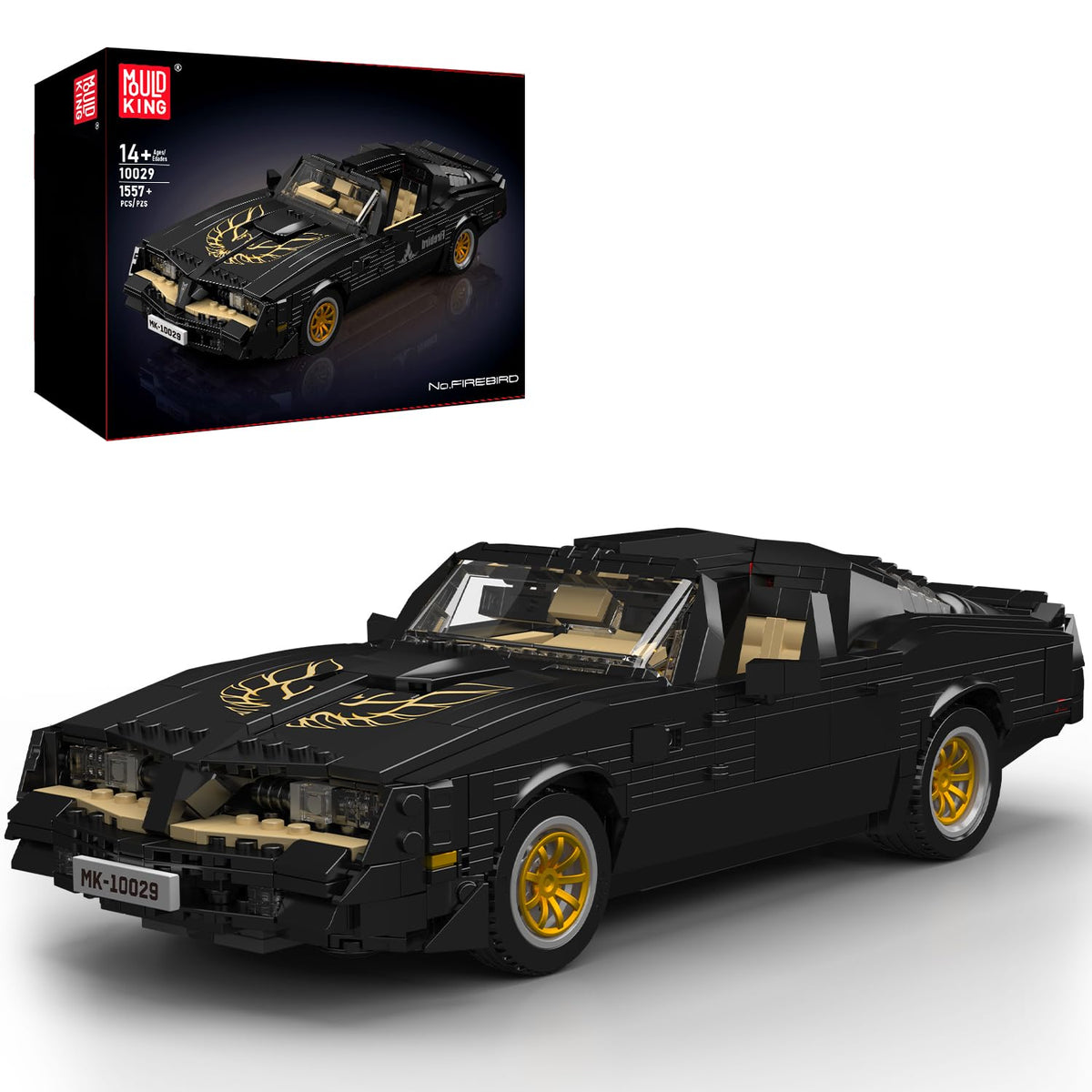 Mould King Classic Supercar front view shows sleek silhouette for display.
