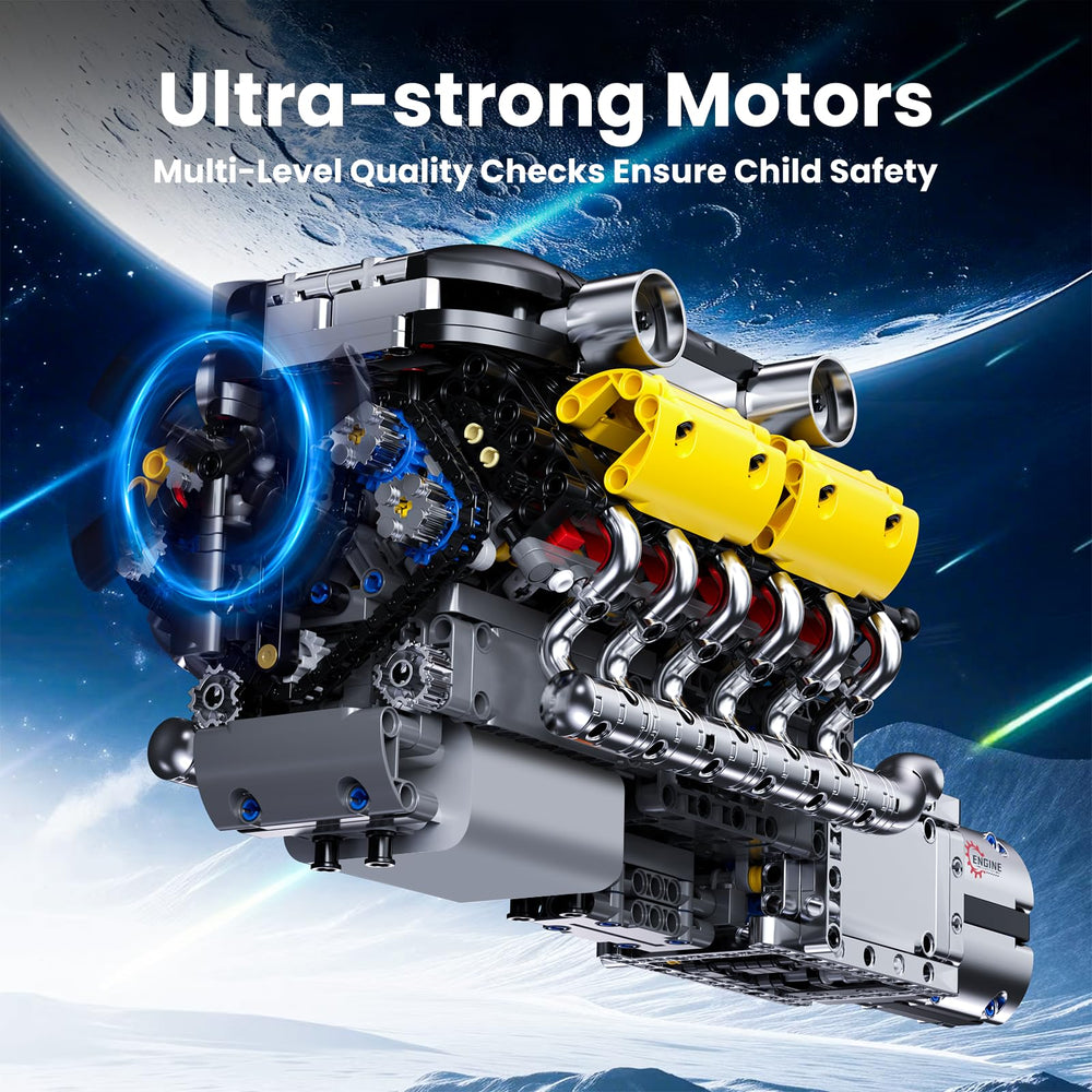Mould King LB V12 engine detailed internals ideal for advanced builders.
