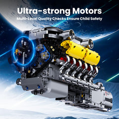 Mould King LB V12 engine detailed internals ideal for advanced builders.