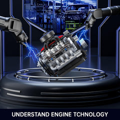 Mould King Mini V8 engine 487-pcs-kit supports immersive STEM building and educational curiosity.