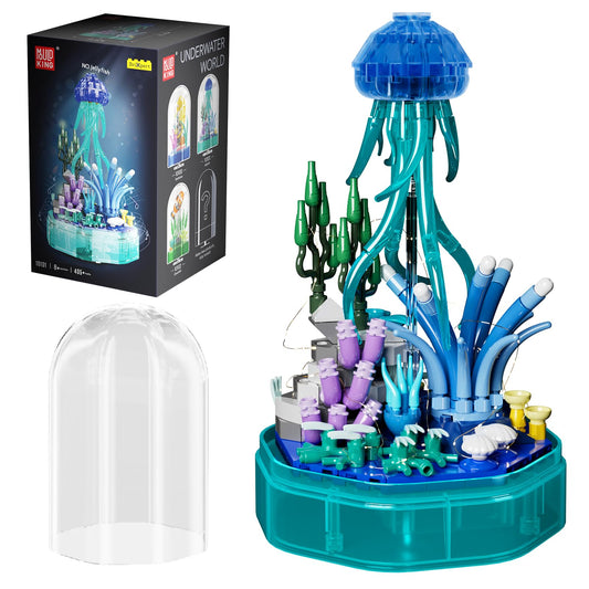 Mould King sea creature jellyfish assembly for a striking display piece