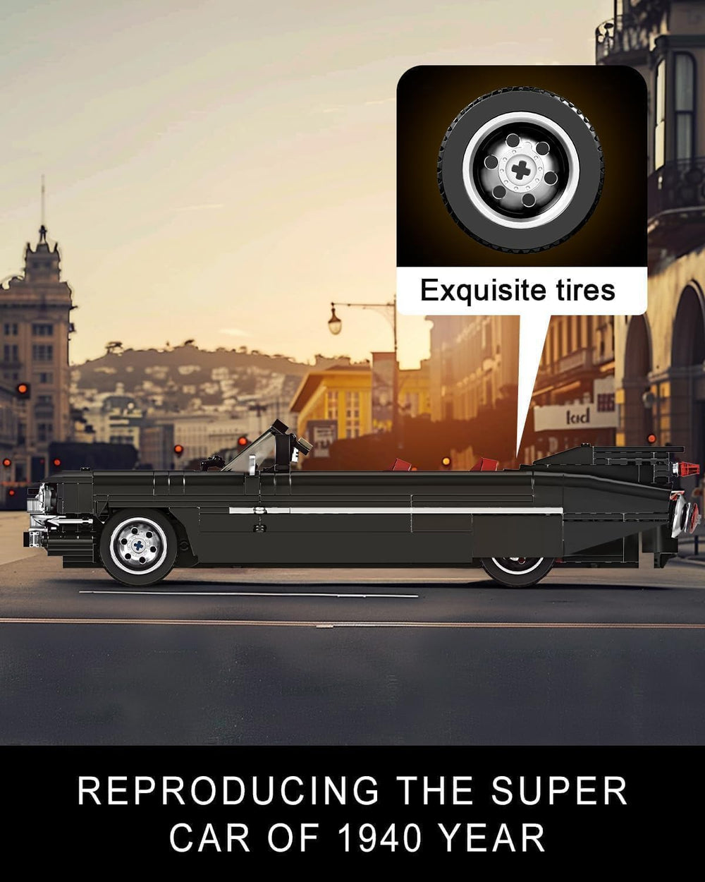 Mould King sports car display piece highlighting sleek lines for home or office