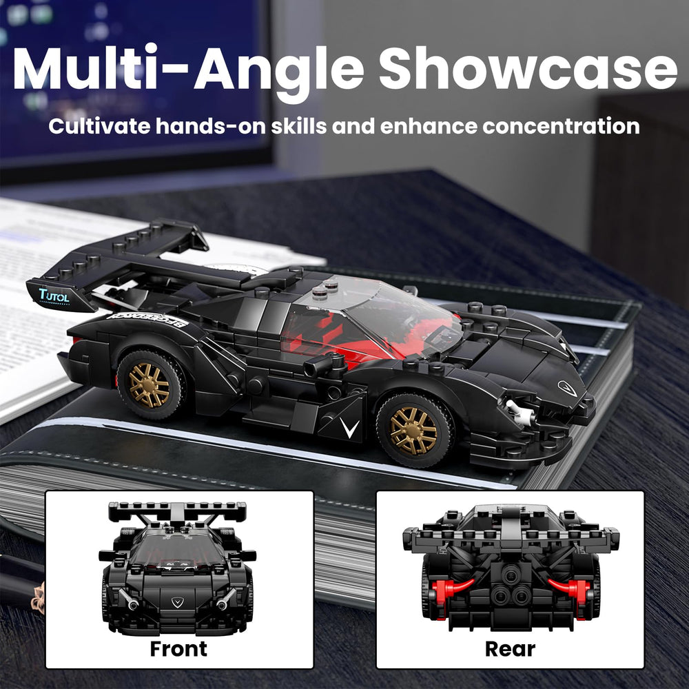 Mould King Super Sports Car build set sparks creativity and fine motor skill development.