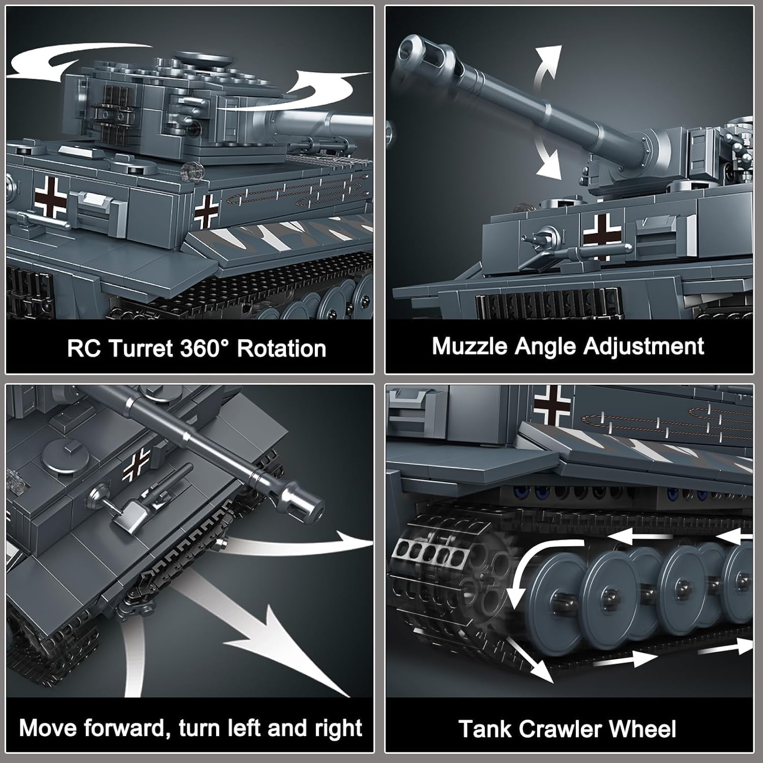 Mould King Tiger Tank display model combining history and play