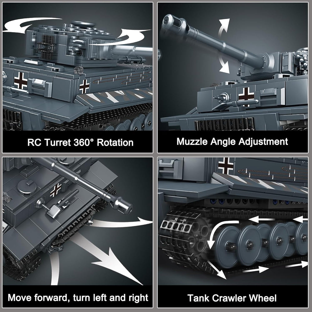 Mould King Tiger Tank display model combining history and play
