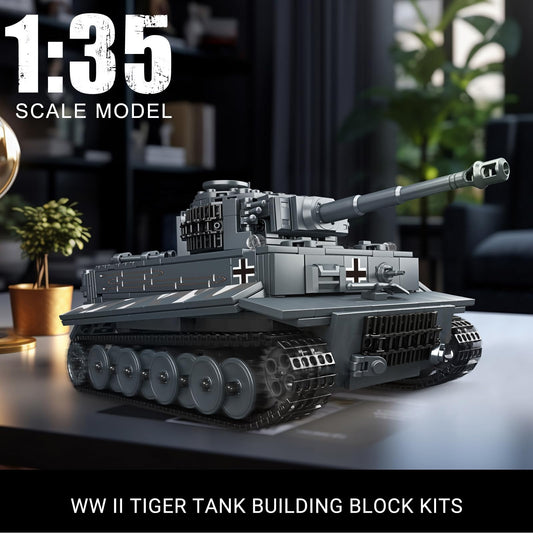 Mould King Tiger Tank turret rotation in action for realism