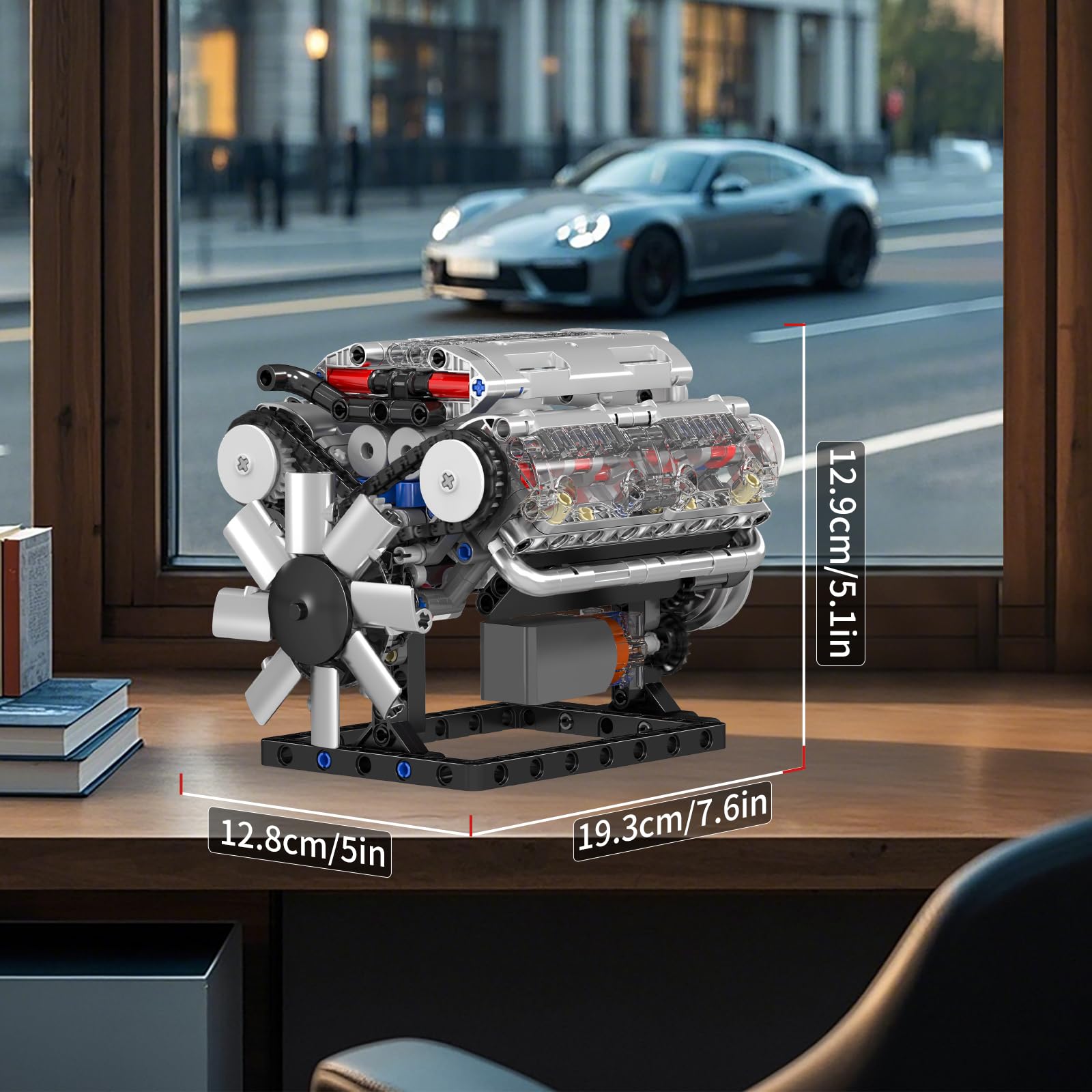 Mould King V8 engine set designed for adults and collectors