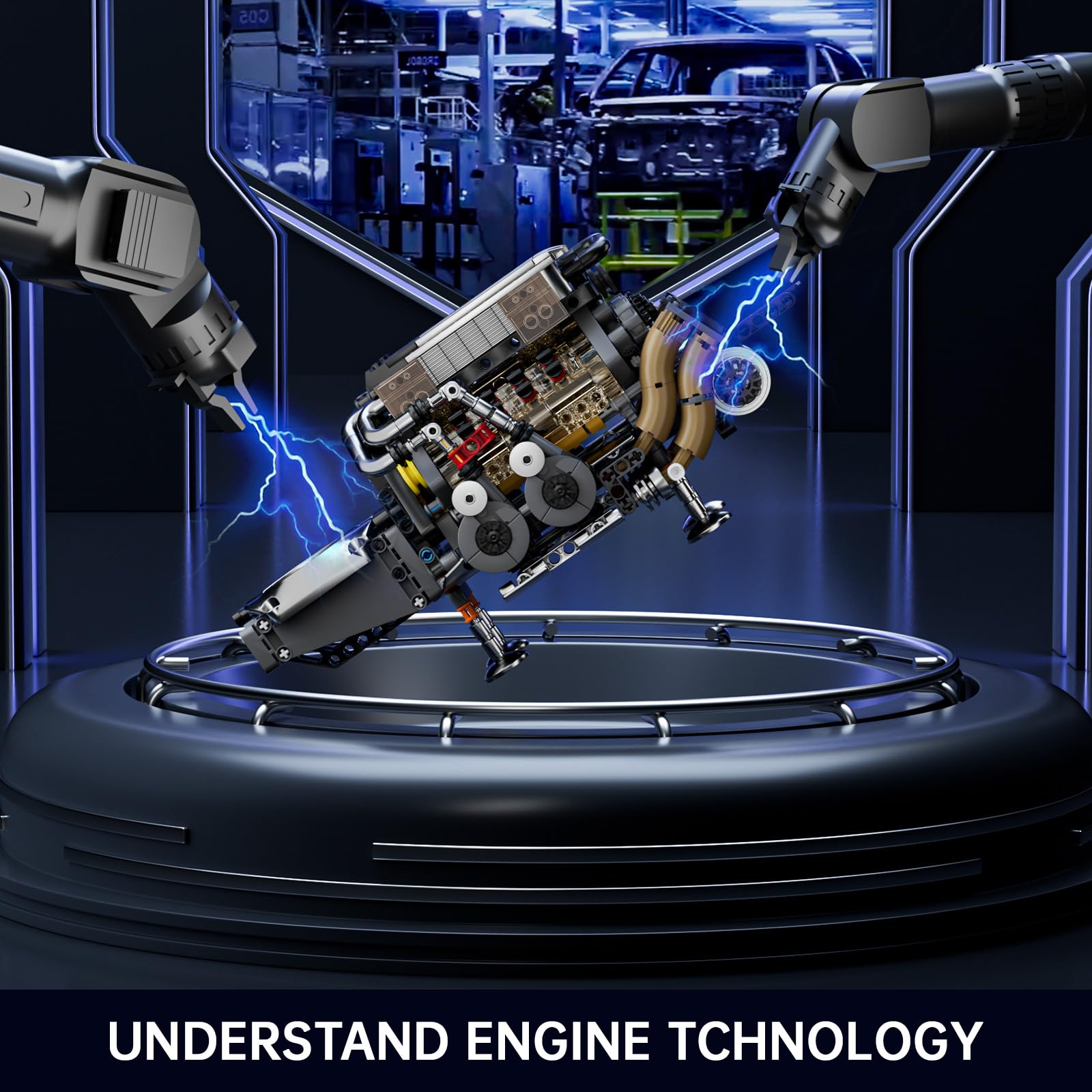 Mould King W16 engine kit as a stunning educational STEM gift.