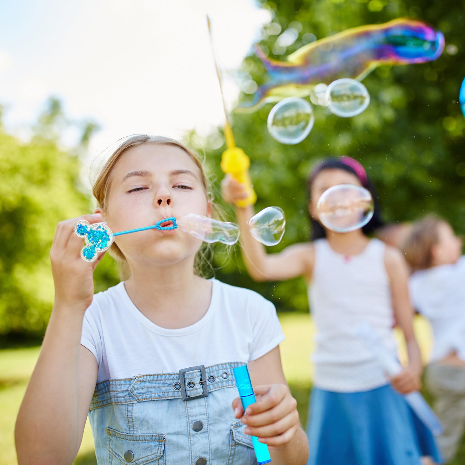 Mouse Party Favors bubble solution is safe for kids' hands and smiles