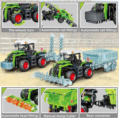 Mov stone City Construction 3 in 1 rotating arm tractor highlights 360° maneuverability