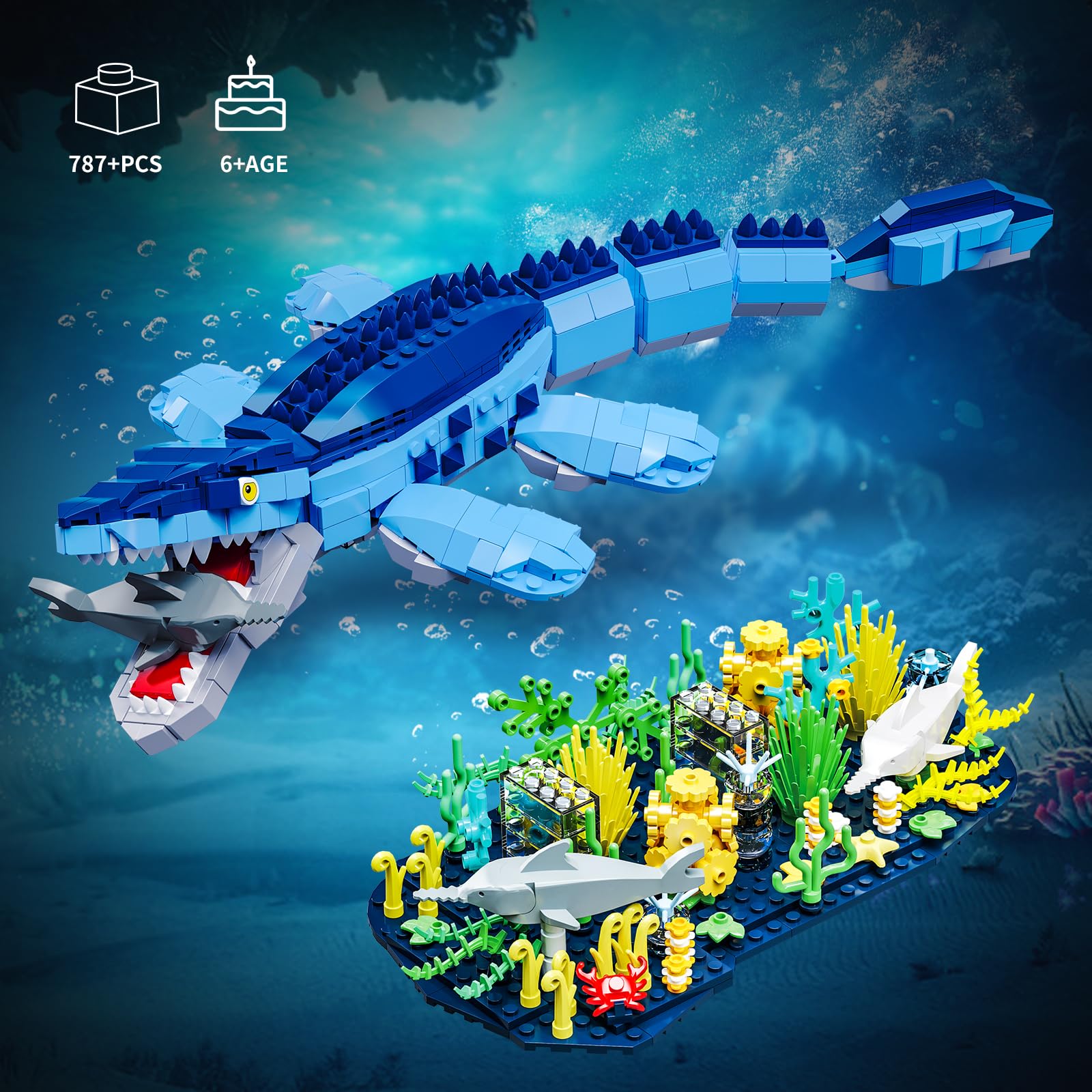 Mov Stone Mosasaurus flapping fins enable dynamic underwater play