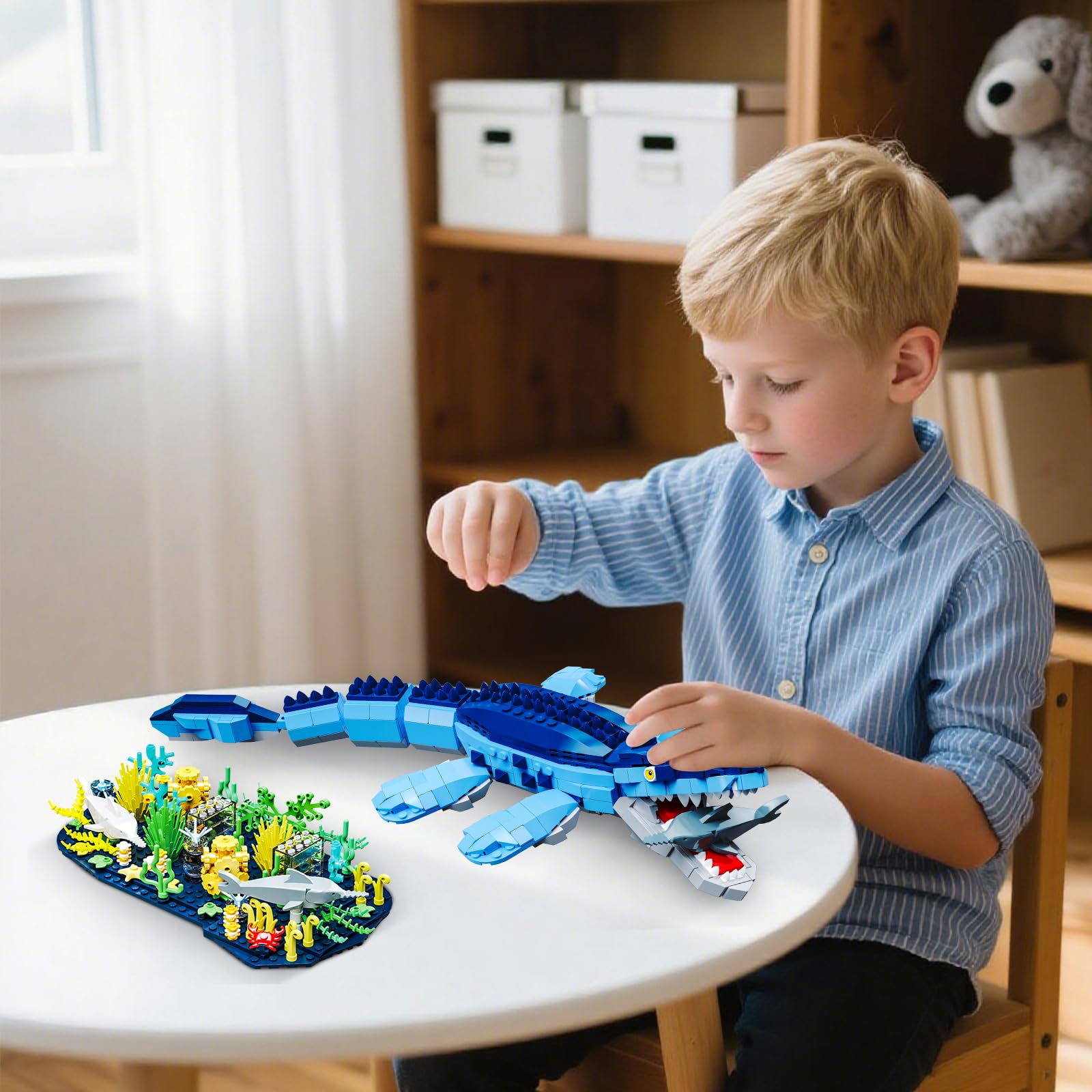 Mov Stone Mosasaurus rotating neck offers flexible posing for scenes