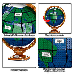 Mov Stone Ideas Globe spinning axis demonstrates the globe's smooth rotation.