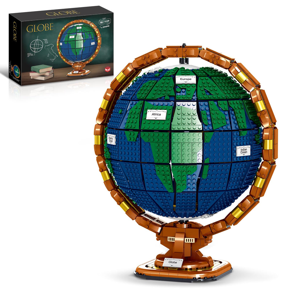 Mov Stone Ideas Globe world map building showcases a hands-on travel-inspired display.