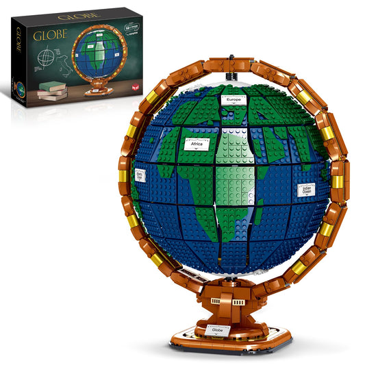 Mov Stone Ideas Globe world map building showcases a hands-on travel-inspired display.