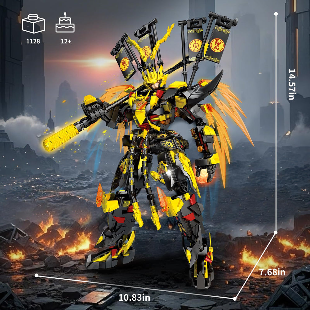 Mov Stone Mech Monkey stands 14.5 inches tall for a dramatic centerpiece.