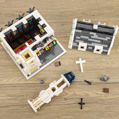 Mov Stone building kit includes over 1,553 pieces for mindful construction.
