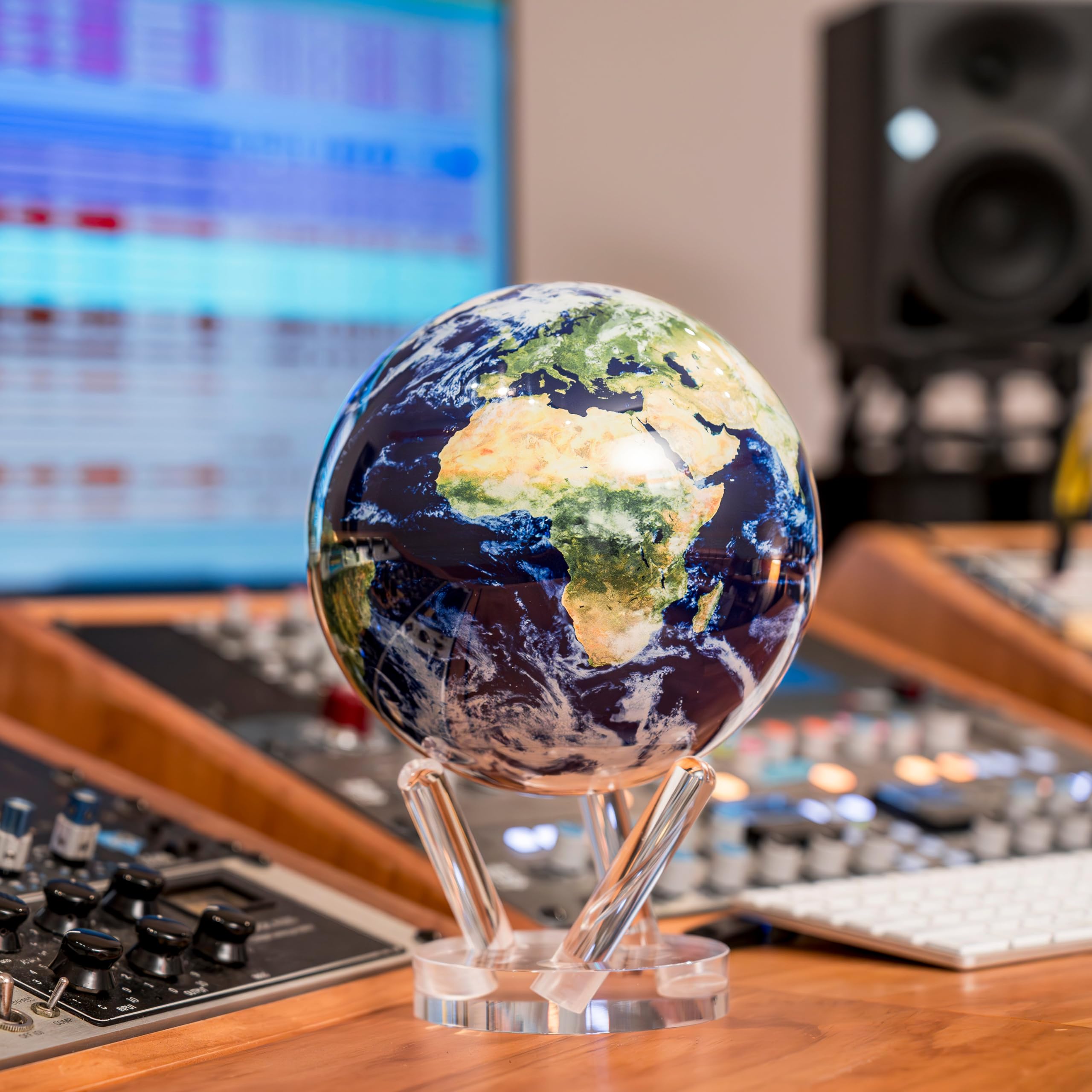 MOVA Globe compact desk decor ideal for offices or nightstands.