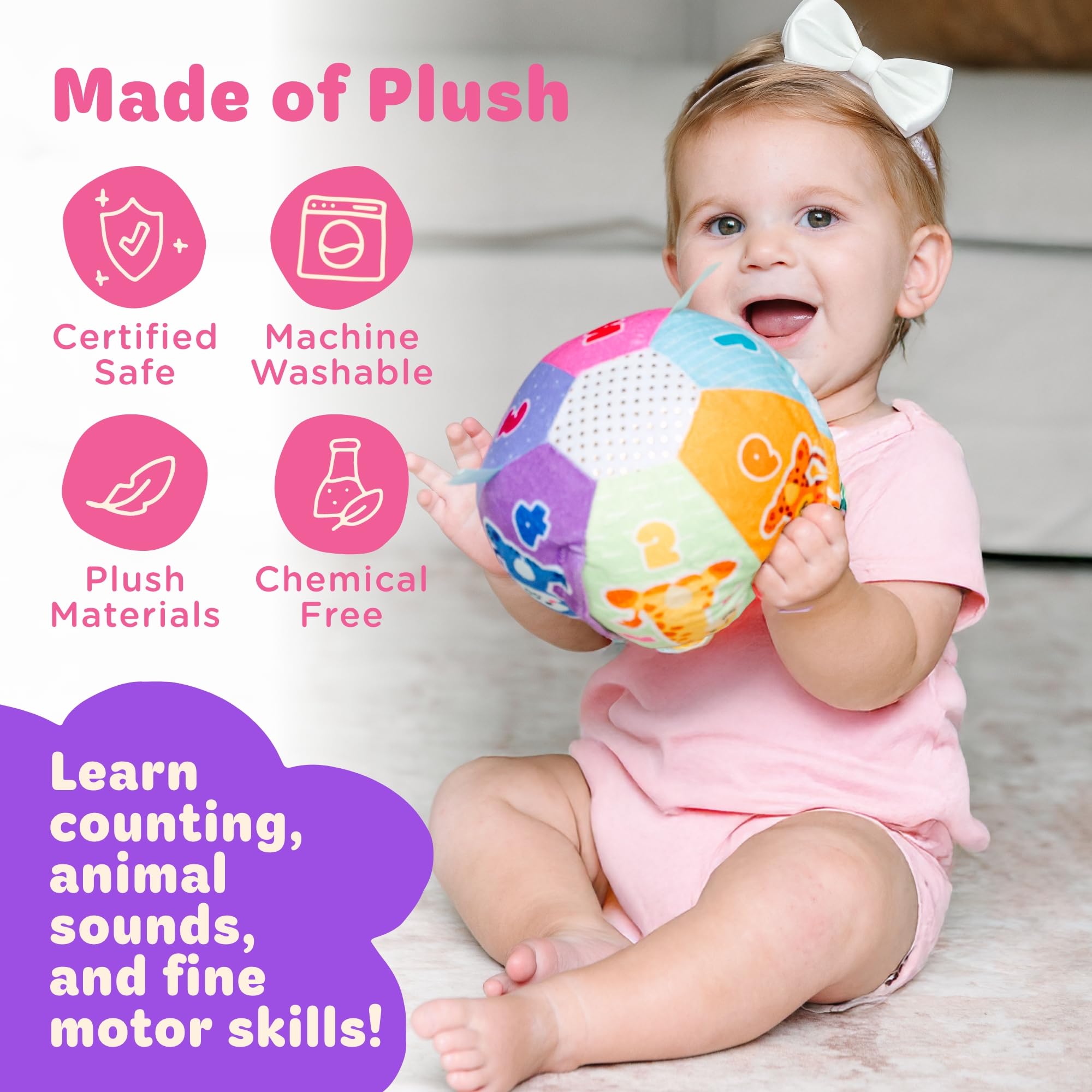 Move2Play pastel ball shaking motion sparks curiosity with music.