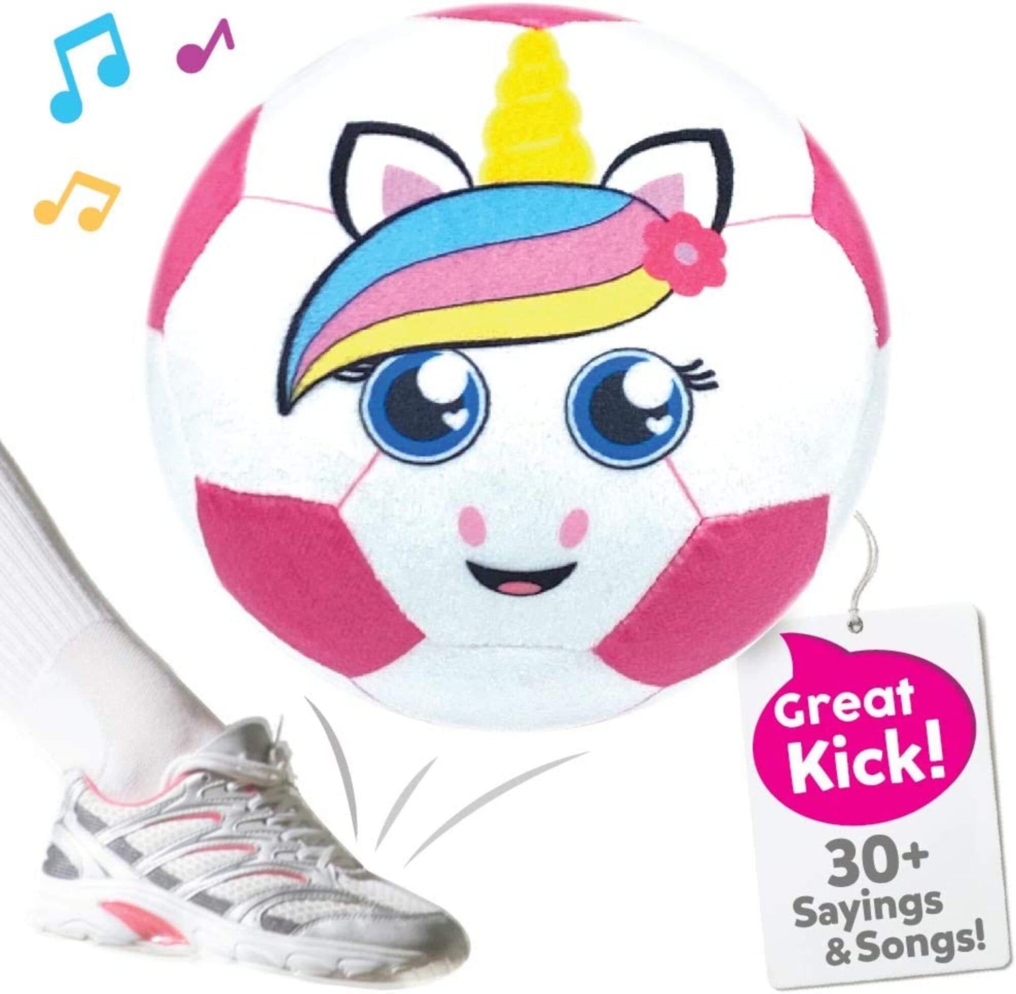 Move2Play pink ball front view showing soft plush exterior for indoor play.