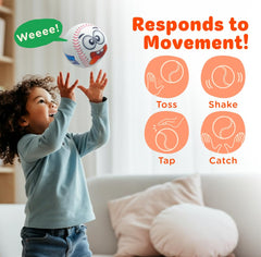 Move2Play plush baseball featuring a noggin-friendly exterior for safe play.