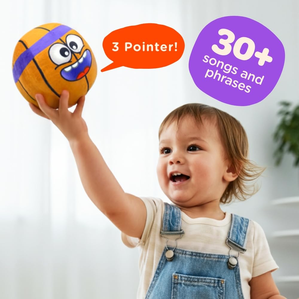 Move2Play basketball plush-soft exterior highlights tear-free play for early movers