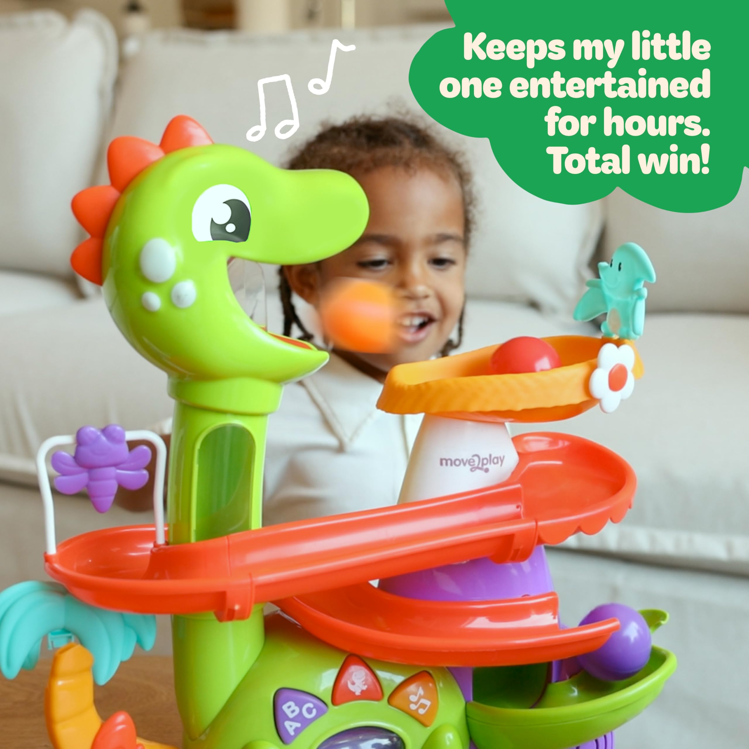 Move2Play buttons and lights for interactive learning and cause-and-effect play.