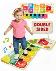 Move2Play double-sided piano mat on piano side boosts musical exploration.