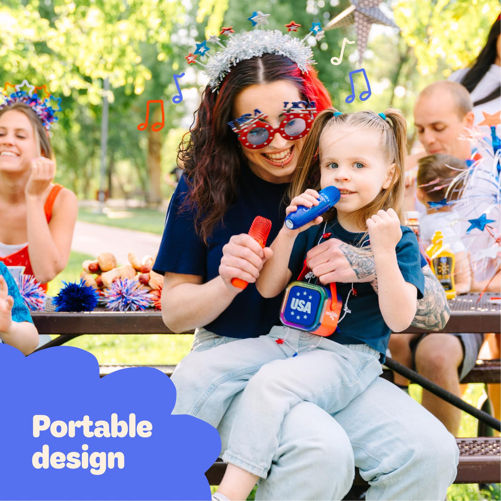Move2Play backyard party image shows outdoor family singing