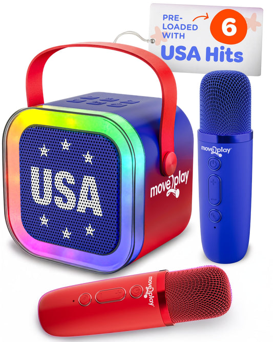 Move2Play karaoke machine front view for home use and easy setup