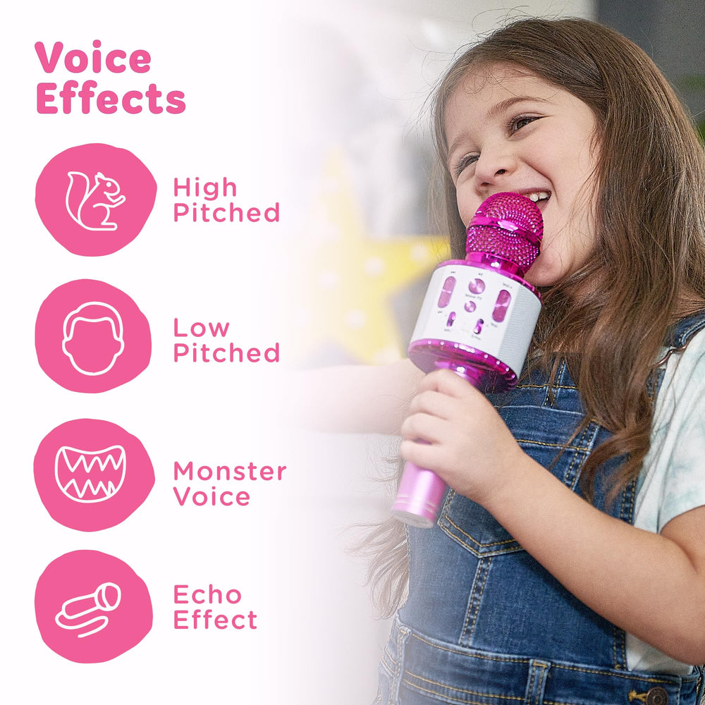 Move2Play Kids Karaoke Microphone Bluetooth connection for wireless songs