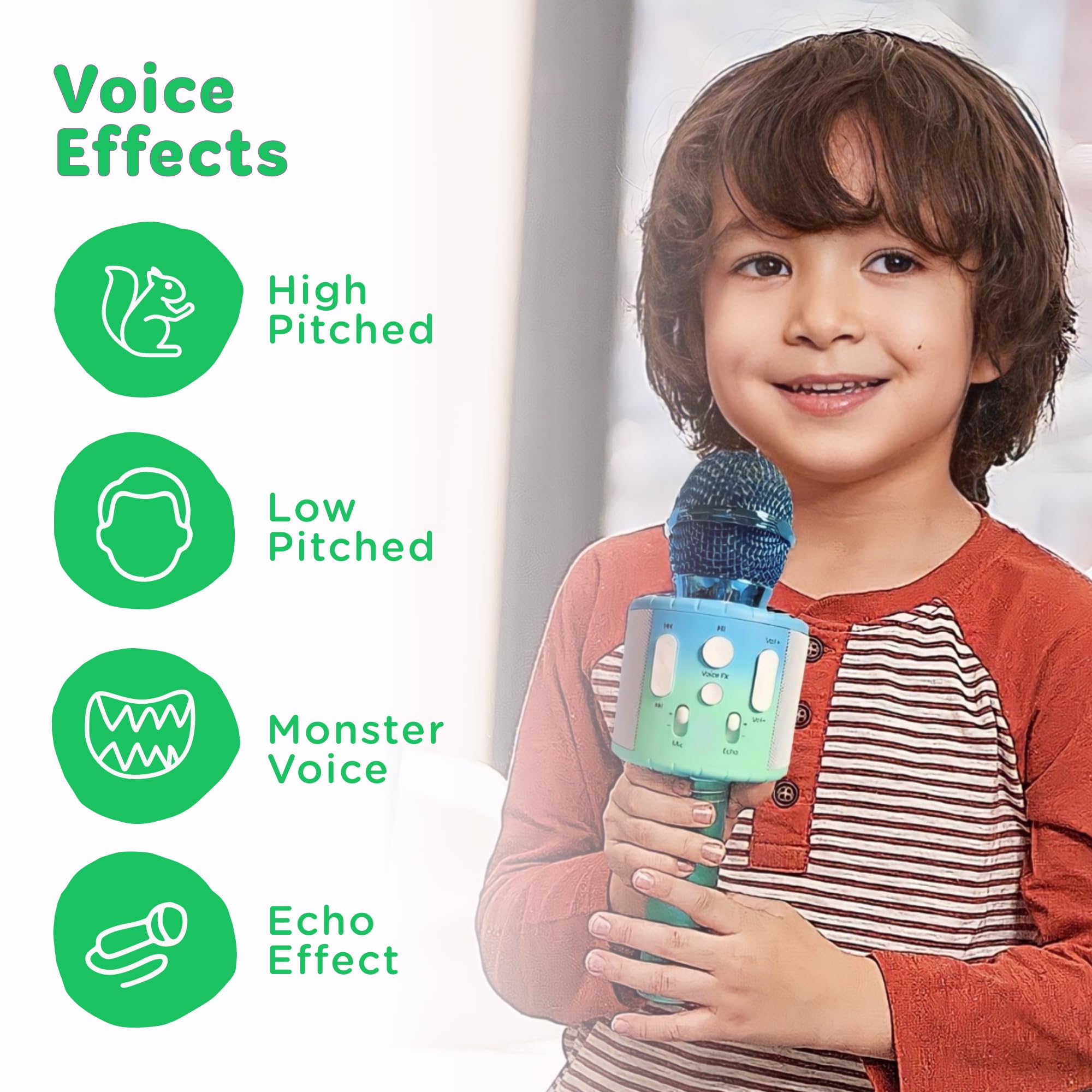 Move2Play Microphone with Bluetooth connectivity for wireless pairing.