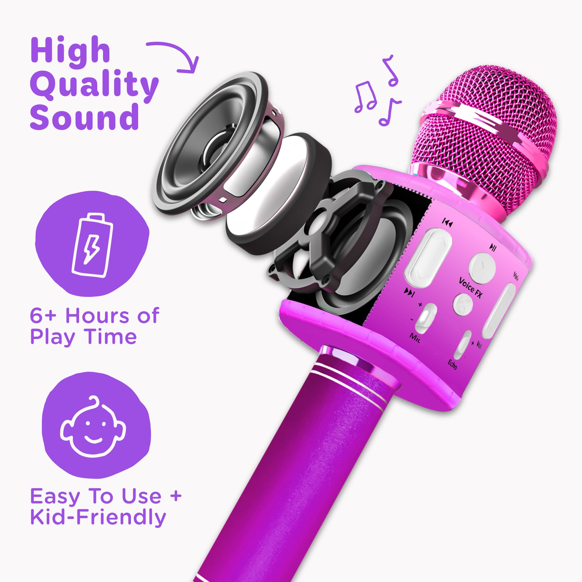 Move2Play rechargeable battery lasts up to six hours of nonstop play.