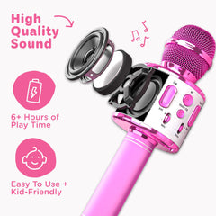 Move2Play Kids Karaoke Microphone voice effects add playful tones