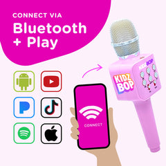 Move2Play Kidz Bop microphone offers four voice effects for playful karaoke moments.