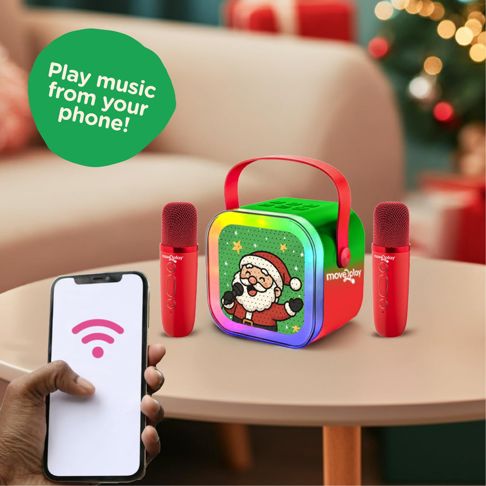 Move2Play Mini Karaoke voice effects: kids explore echoes and character voices