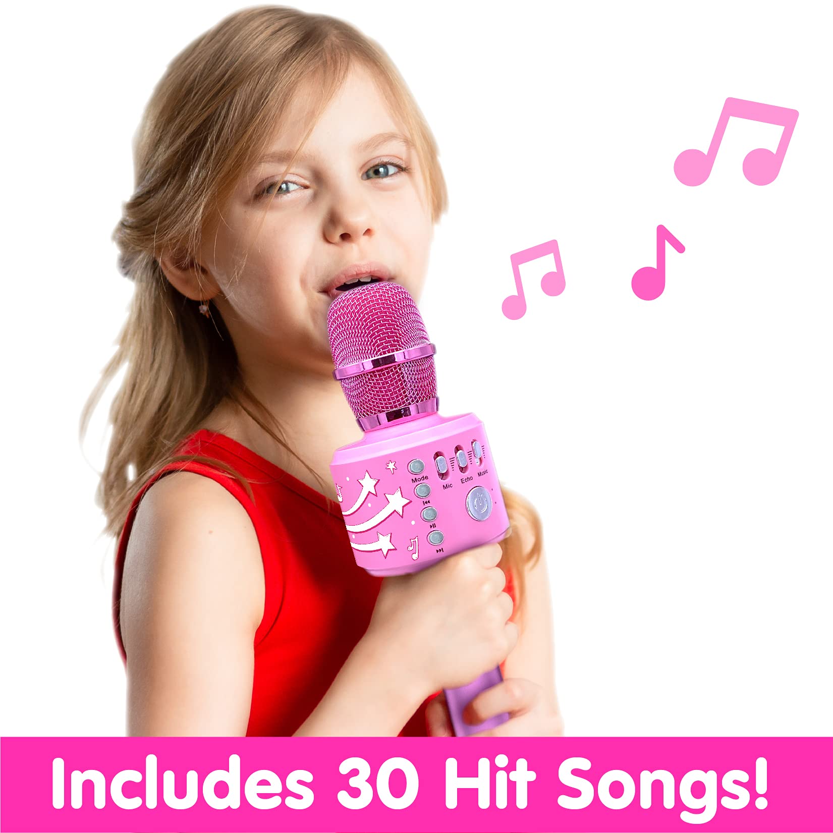 Move2Play Motown Magic microphone connected via Bluetooth for streaming.