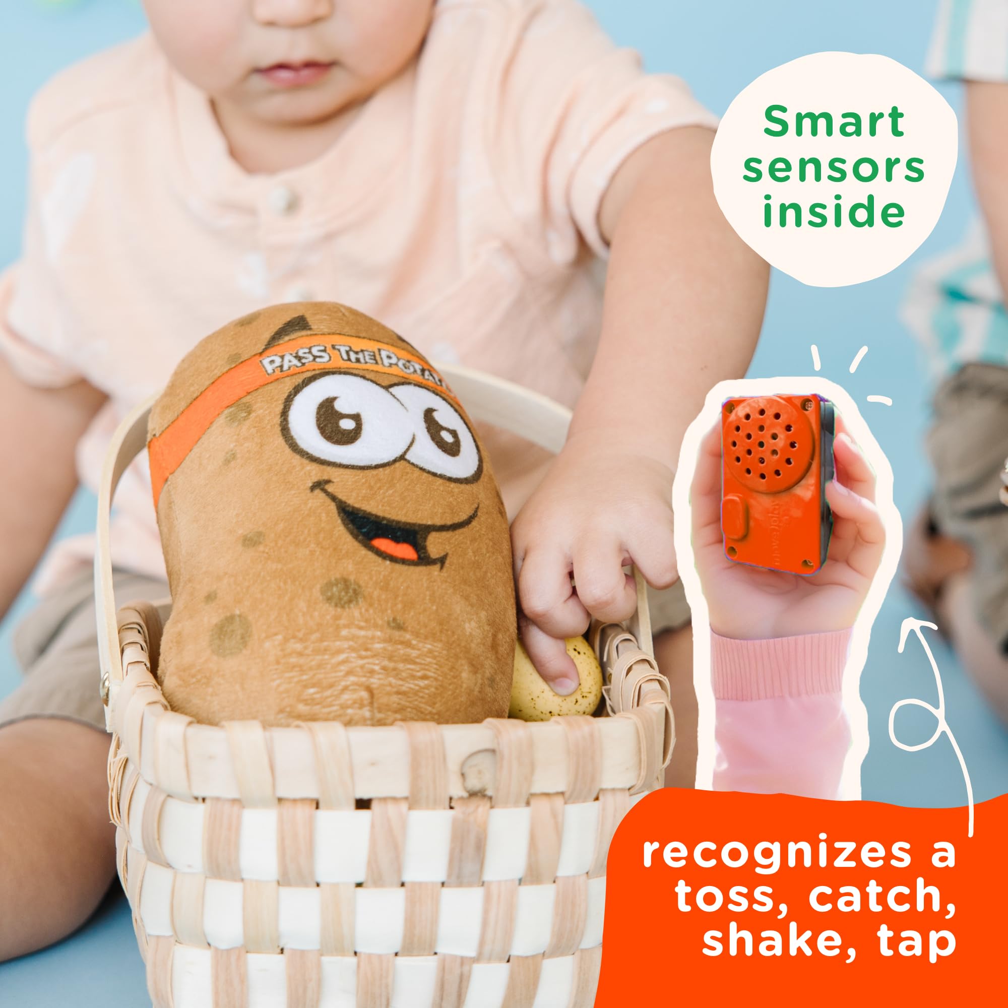 Move2Play Pass The Potato battery compartment powering the game