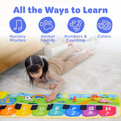 Move2Play piano mat offers 50+ sounds supports early learning.
