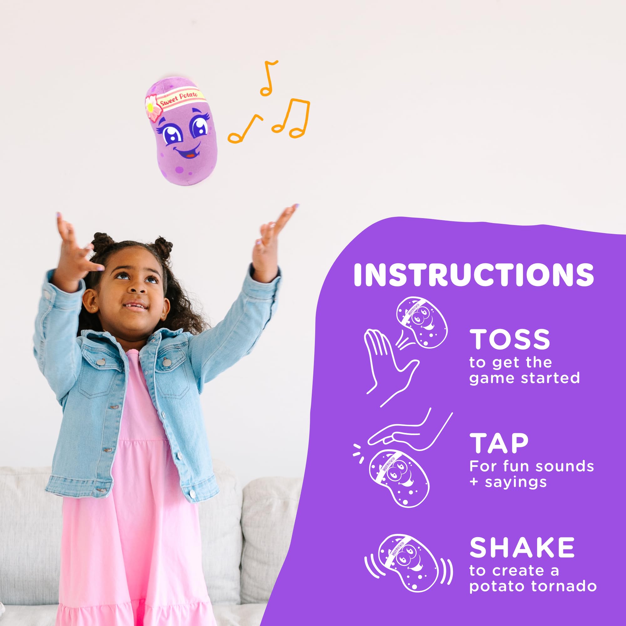 Move2Play Potato time-bomb audio cues engage kids during playtime.