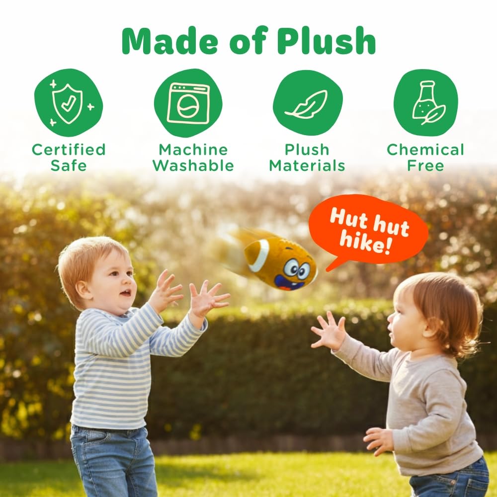 Move2Play soft plush ball made from recycled bottles for gentle play