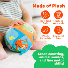Move2Play soft plush safe play promotes gentle, cozy exploration for babies