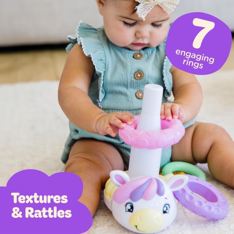 Move2Play unicorn rattle ring adds tactile feedback for curious fingers