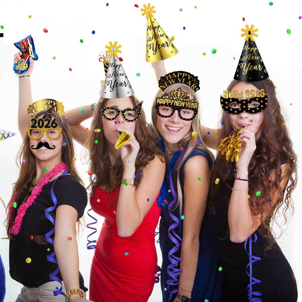 Movinpe New Year’s party favors kit fits versatile venue setups.