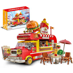 Mov Stone Friends Burger Truck front view promotes imaginative play.