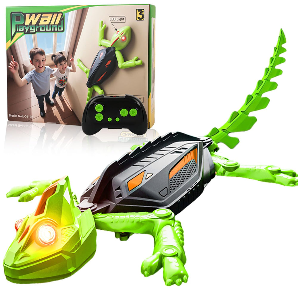 MOVUZOI wall climbing gecko remote enables thrilling wall and floor play.