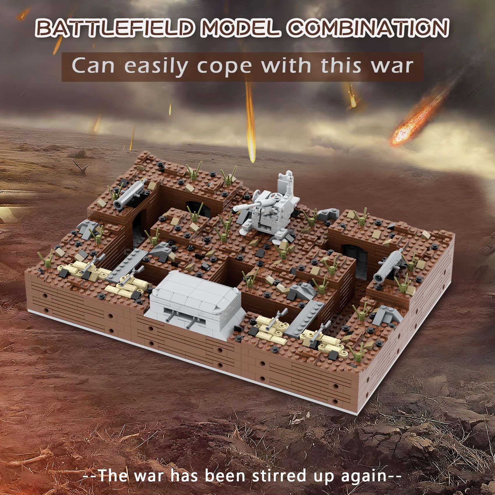 MOOXI WW2 forts assembly-work showcases easy, satisfying construction sessions