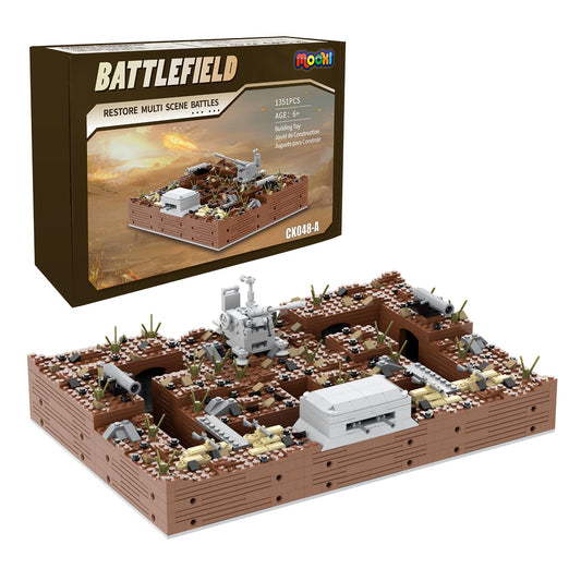 MOOXI WW2 forts trench systems for immersive building play and diorama creation