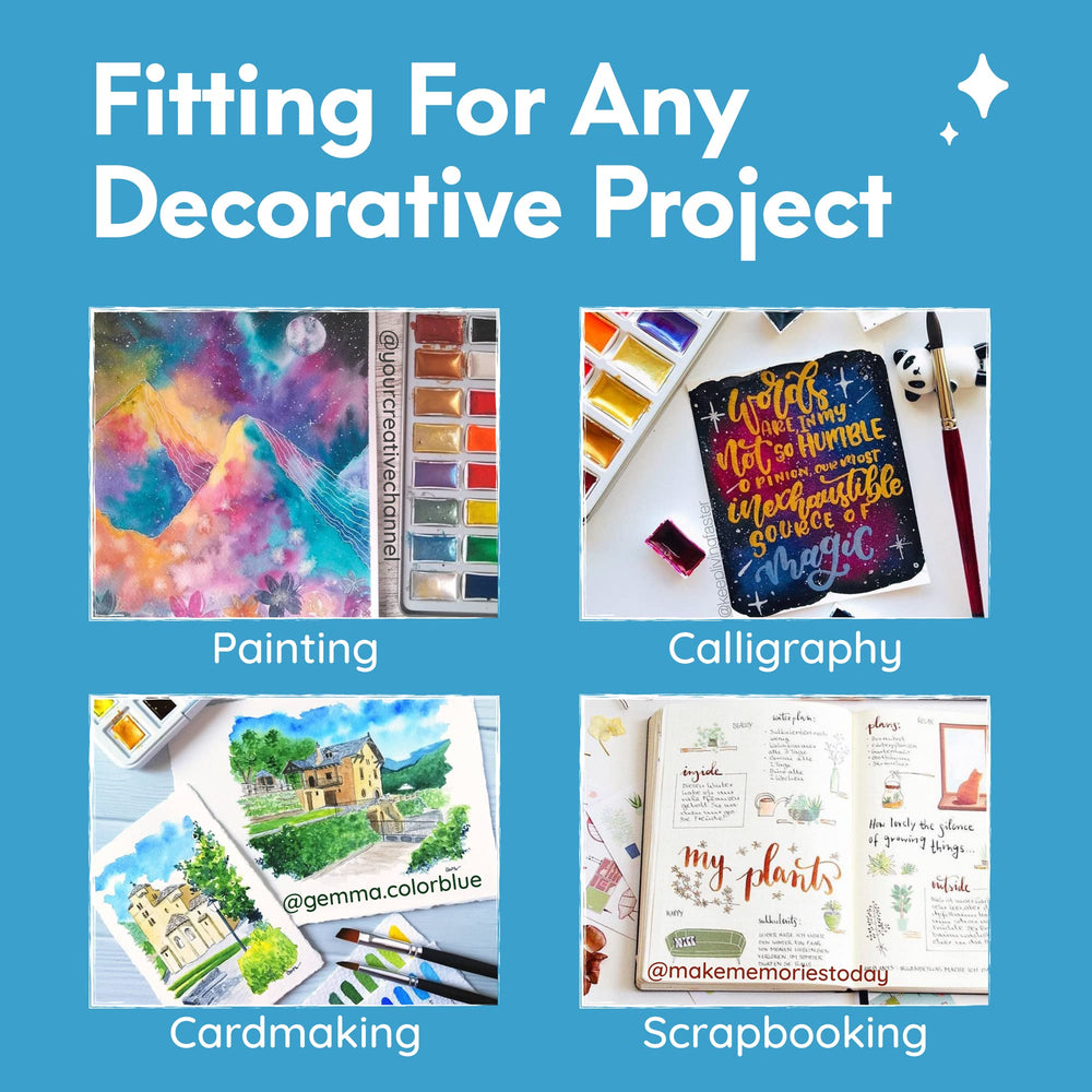 MozArt paints support crafts, calligraphy, and cardmaking with rich pigmentation